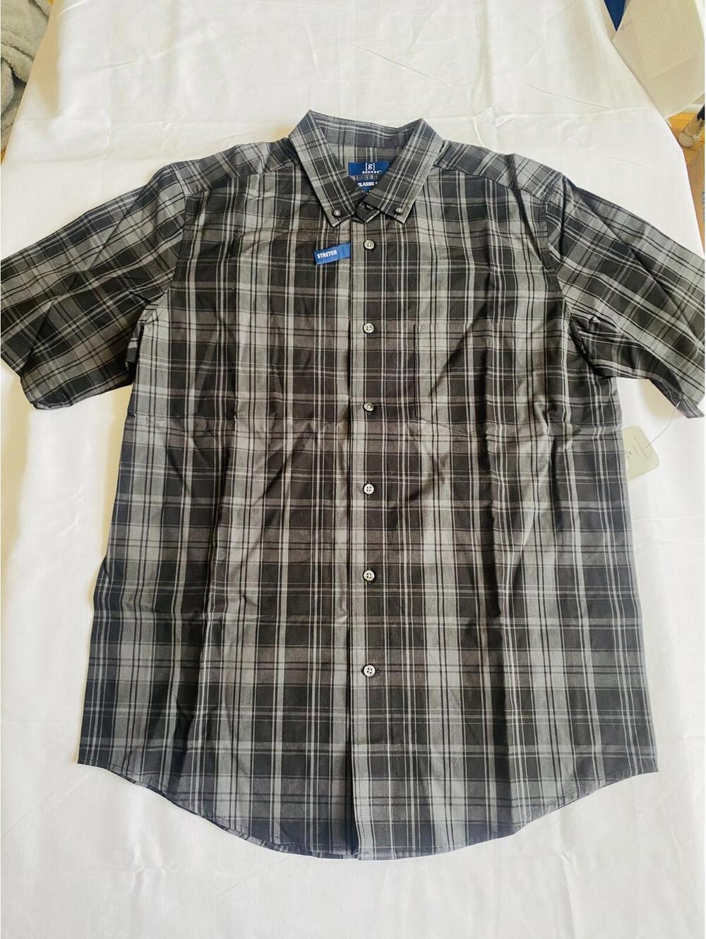 George Classic Fit Men's Short Sleeve Button-Up Shirt Medium